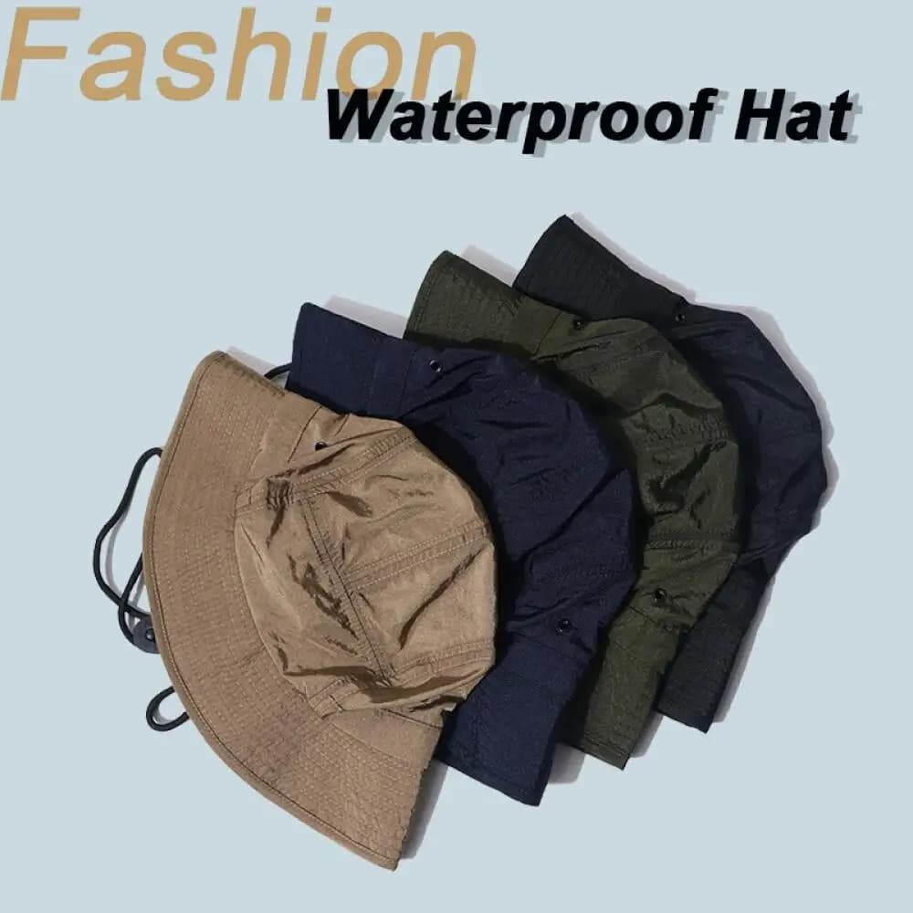Cappello da Pescatore Impermeabile per Esterni, Design Traspirante e Leggero, Protezione UV, Pieghevole, Accessori per Cappello da Pescatore