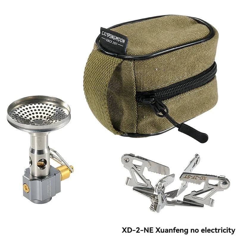 CAMPINGMOON XD-2-NE Mini Rocket Stove Cooking Furnace Portable Gas Stove Stainless Steel Camping Hiking Cooking Gas Stove