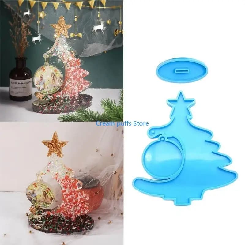 50le Tree Christmas Silicone Stampo Stampo resina epossidica per produzione decorazioni artigianali