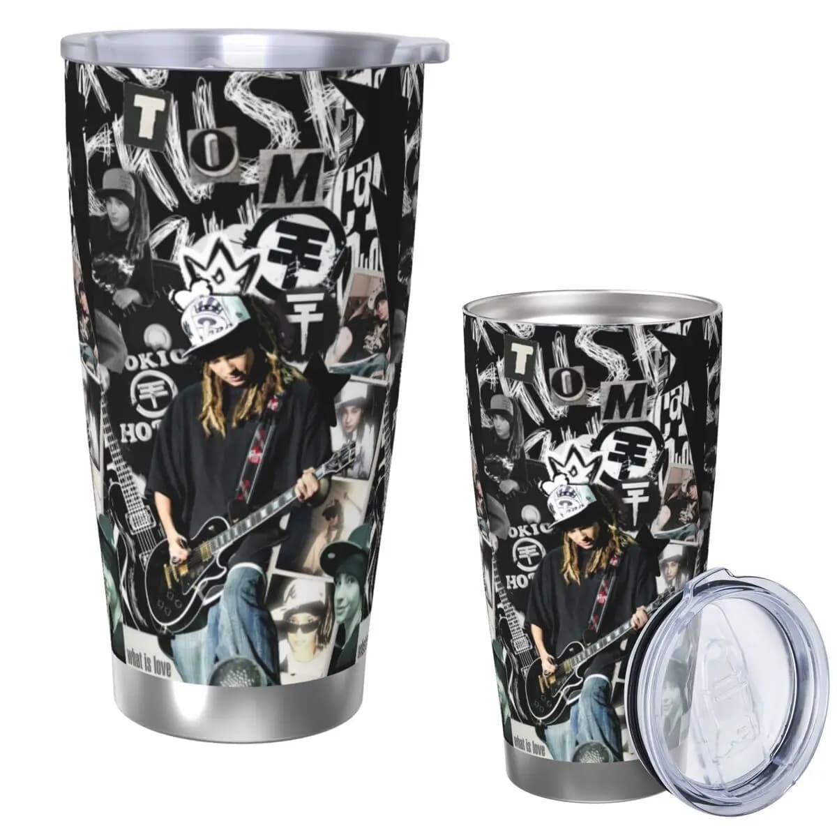 Tokio Hotel Tom Kaulitz Music Band Stainless Steel Tumbler Vacuum Insulated Mugs Thermal Cold Cup Straws With Lid 20oz