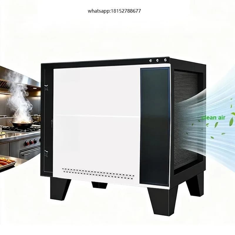 Factory Direct Sale Smoke Filter Restaurant Kitchen Oil Fume Cleaner Electrostatic Precipitator Air Purifier 98%