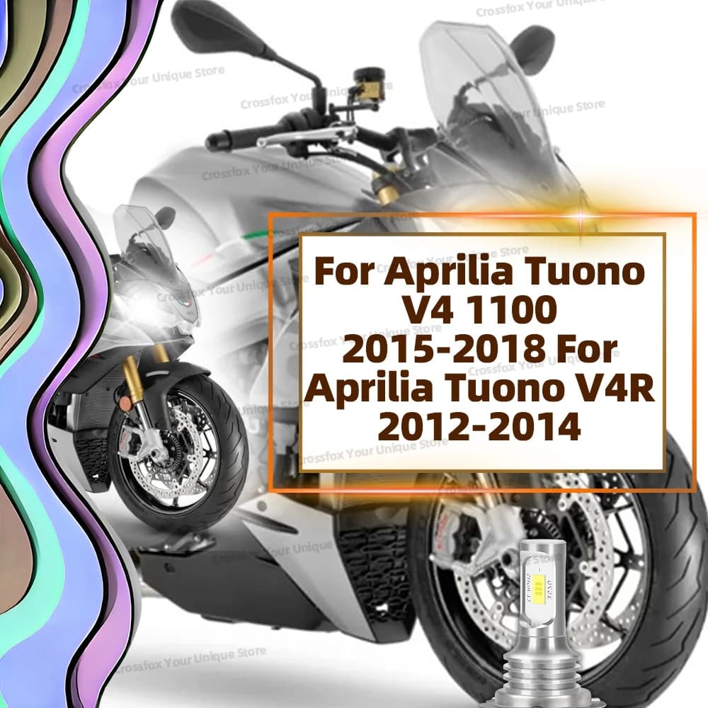 1PC H7 Luce Del Motociclo 3570 CSP LED Moto Faro Lampadina Per Aprilia Tuono V4 1100 2015-2018 Per Aprilia Tuono V4R 2012 2013 2014