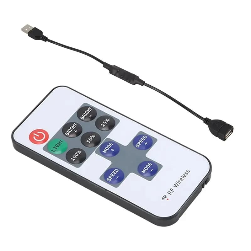 A01F-11 Keys LED Strip Controller Mini Dimmer RF Remote 5V USB Interface Controller For 5050/2835 Single Color LED Strip