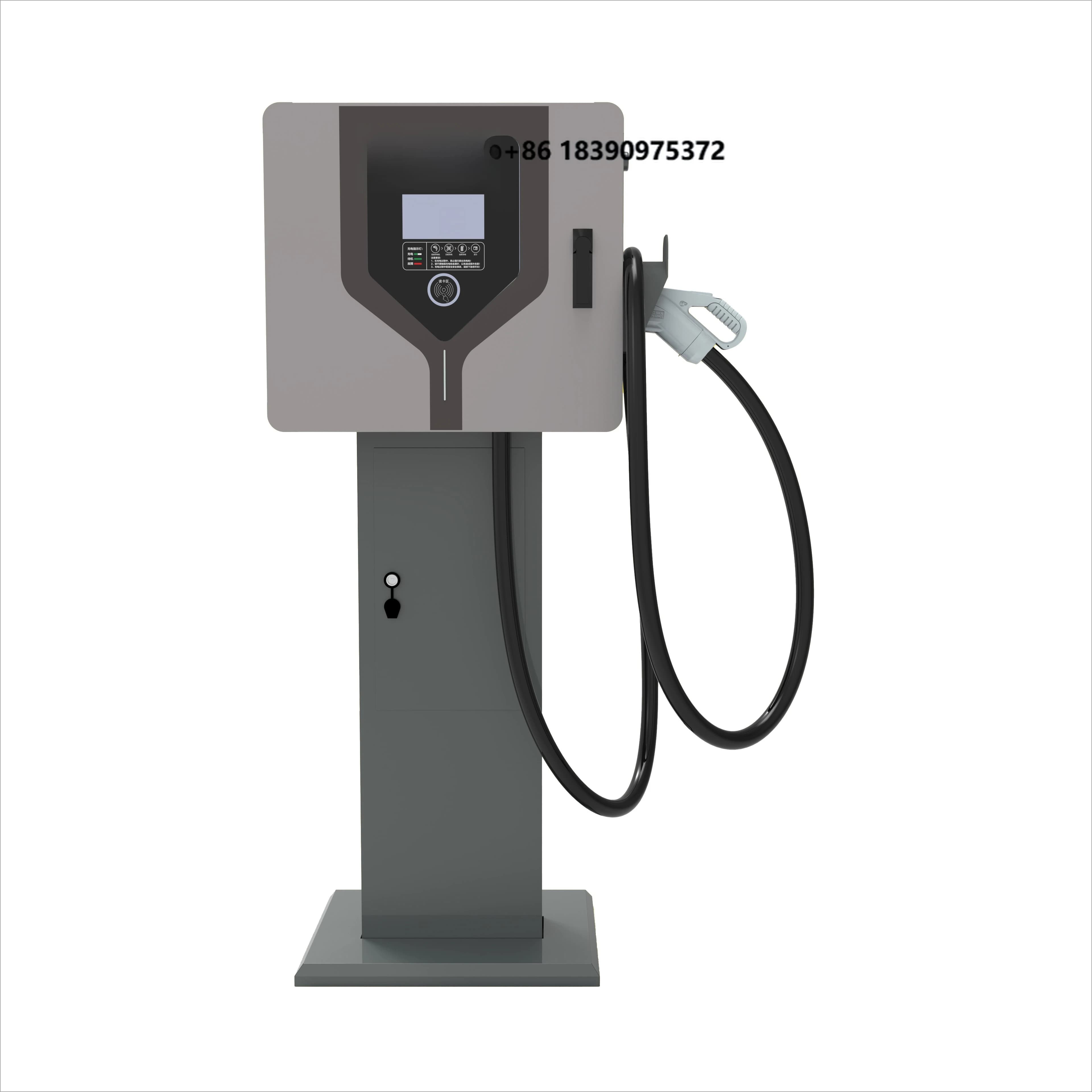 Hipech 20kW 40kW Modular DC EV Charger Fast Charging Station for Electric Cars with OCPP Remote Control With Columns