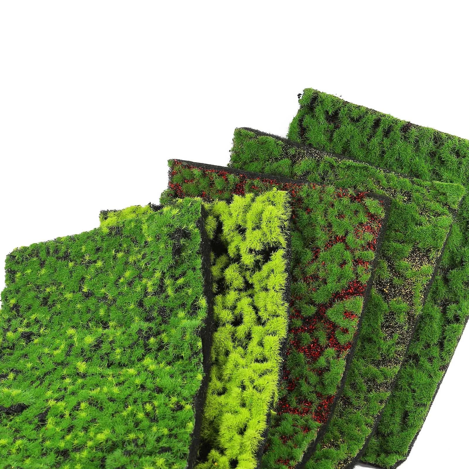 Evemodel 1pc 20cm * 28cm Artificial tea make moss Tufts grass mat 2cm thick lawn carpet for project model scene Layout railway CPBGL