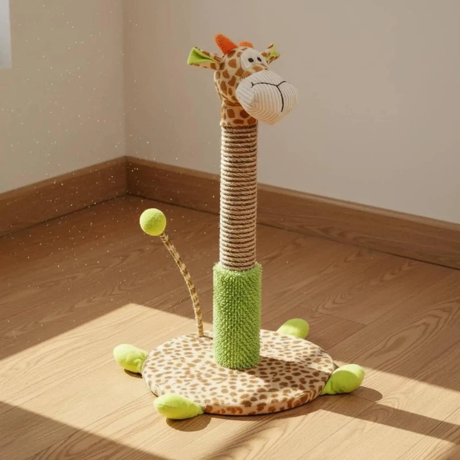 Creature Shaped Cat Scratcher Interactive Bounce Ball Kitten Scratching Post