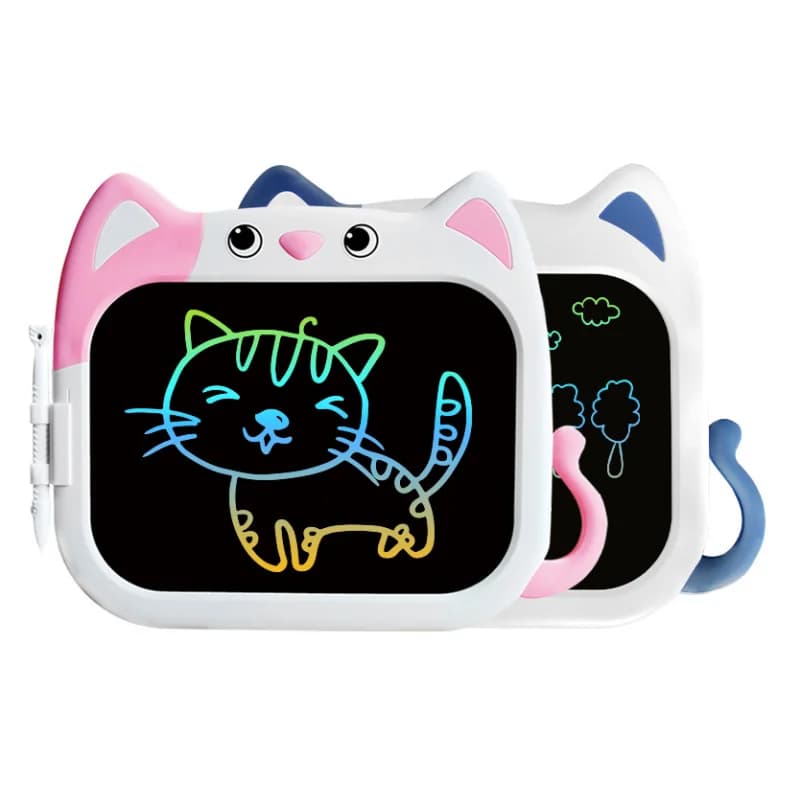 10 pollici/25.4 centimetri LCD Scrittura Disegno Tablet Giocattoli per I Bambini Del Gatto Del Fumetto Per Bambini Montessori Apprendimento Giocattolo Educativo Regali Di Compleanno