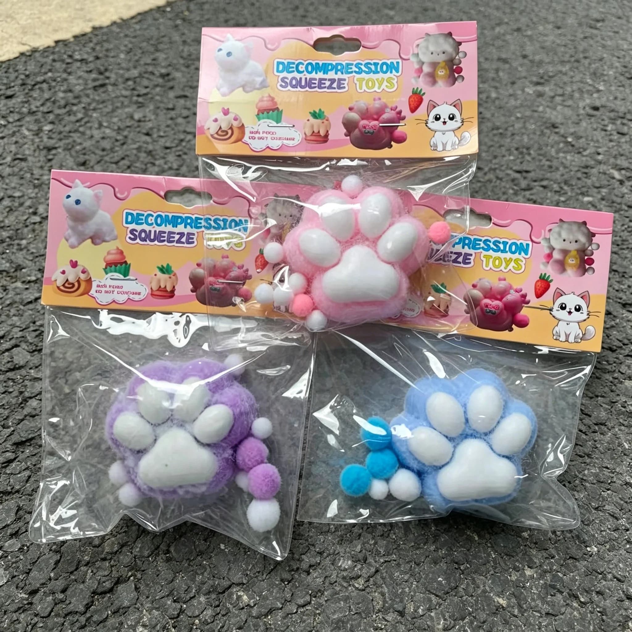 Squishy a forma di zampa di gatto Taba, simpatico giocattolo antistress, divertente gadget per bambini e adulti, idea regalo per feste.