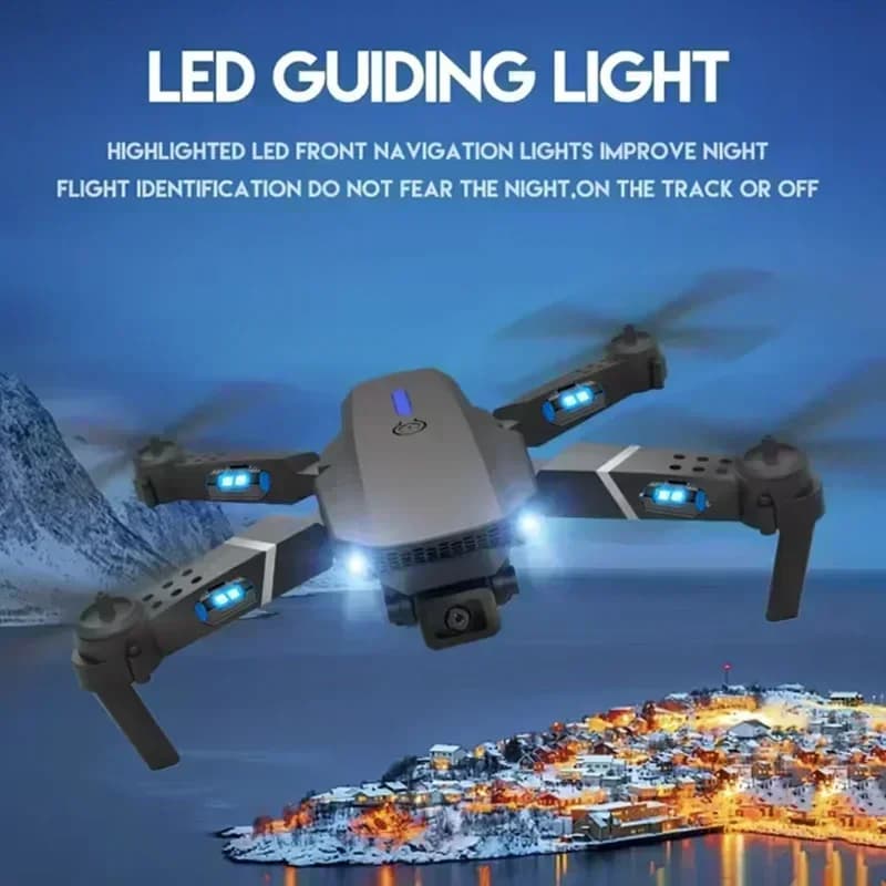 E88 pro RC Drone WIFI FPV con telecamera HD 4K Vista grandangolare Altezza Funzione di mantenimento Pieghevole Quadcopter Elicottero Giocattolo Regalo