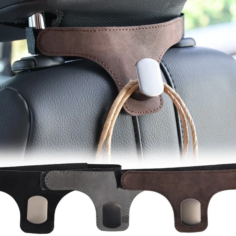 Gancio per schienale del sedile in pelle PU per organizer per sedili per auto sportive Gancio per interni per auto Organizzatore per gancio per sedile posteriore per borsa