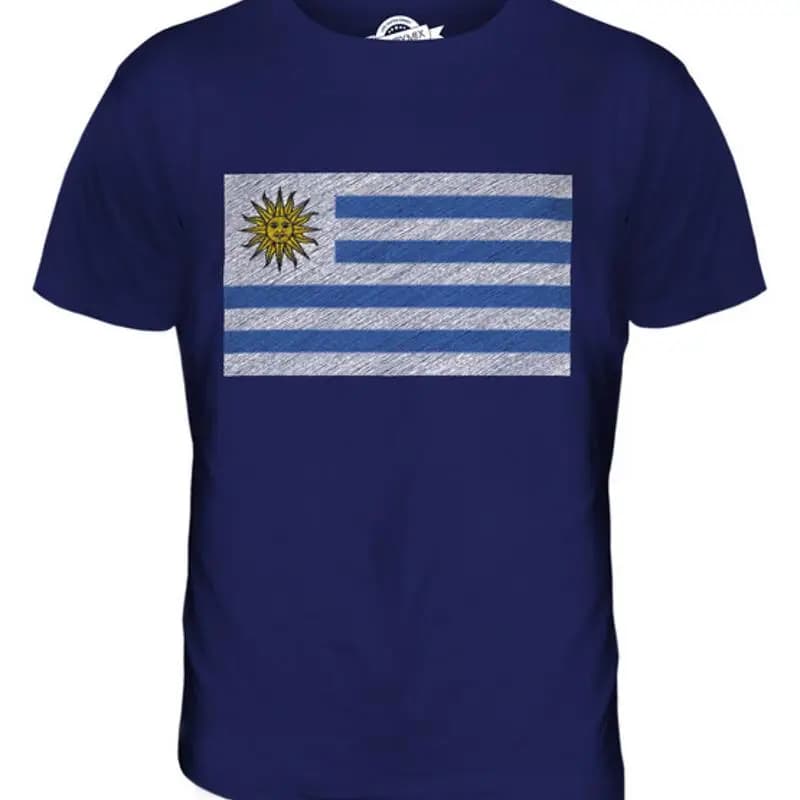T-shirt da uomo con bandiera dell'Uruguay, taglia XS S M L XL 2XL 3XL 4XL 5XL