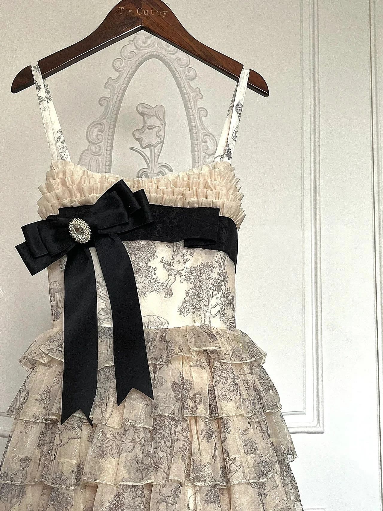 Lolita Skirt Thousand Layer Cake Puffy Princess Wedding Dress Fairy Tale Elegant Skirt for Women plus Size Spring 2023