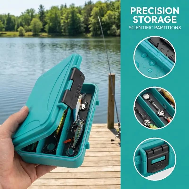 Nuova Scatola Porta Attrezzi da Pesca a Mosca Impermeabile, Portatile e Multifunzionale con Scomparti per Esche e Ami, Attrezzatura da Pesca per Esterni