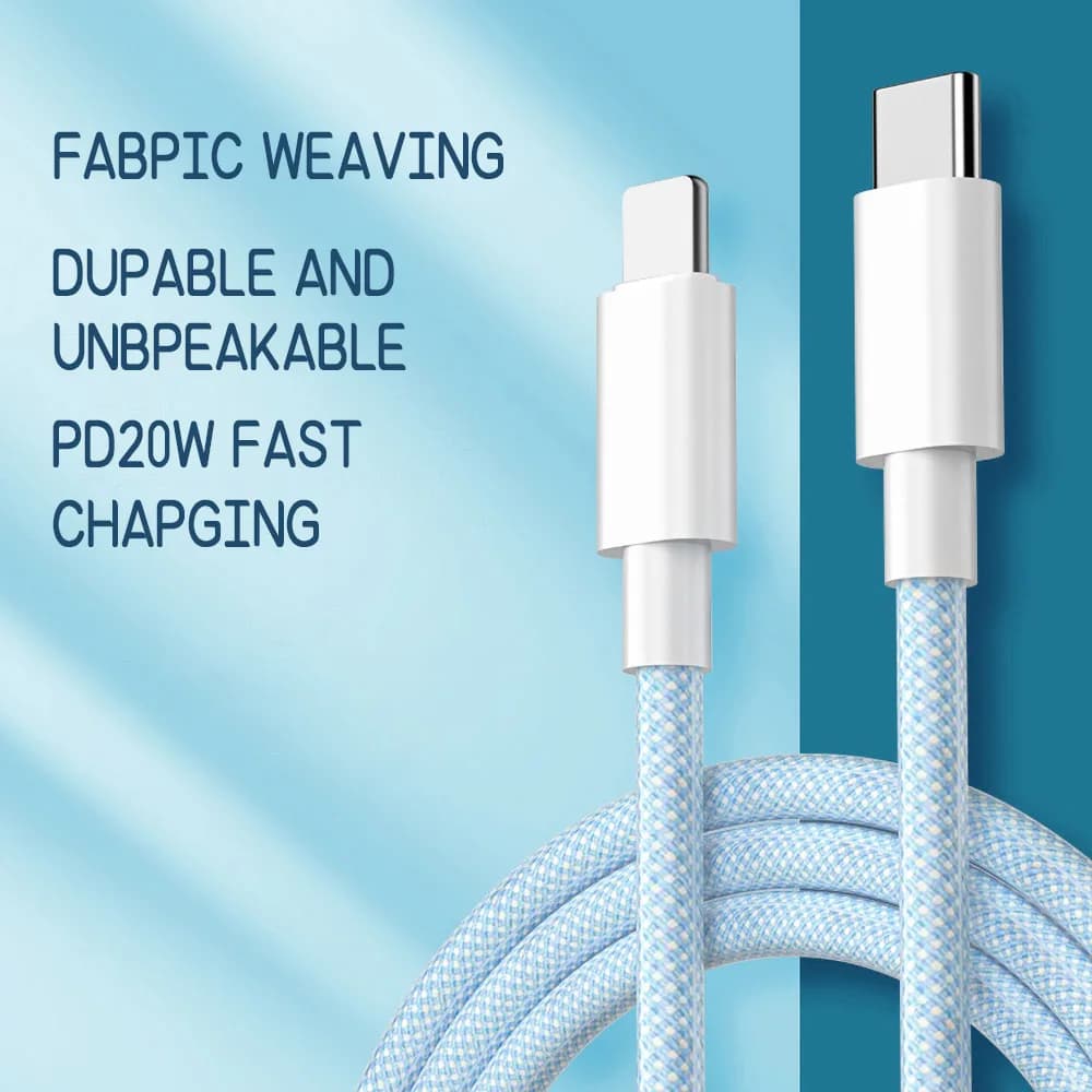Cavo USB PD da 20 W tipo C a tipo C Cavo treccia per caricabatterie super veloce Cavi dati da USB a tipo C a ricarica rapida per iPhone 15 16 Pro Max