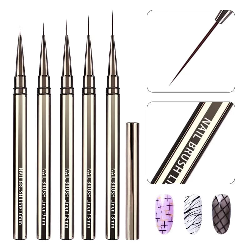 5 pcs brush nail art brush hand painted color gel UV acrylic paint design pen design accessories for manicure DIY