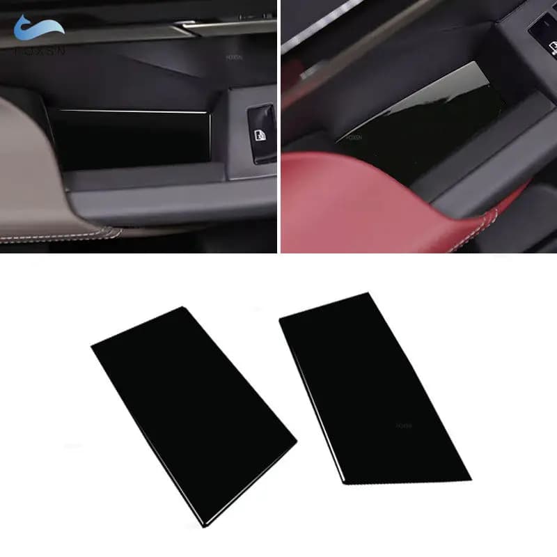 2 pz Piano Nero Accessori Per BMW Serie 5 i5 G60 2024 2025 2 Porte Auto Porta Anteriore Slot di Stoccaggio Tappetini Copertura Trim adesivi