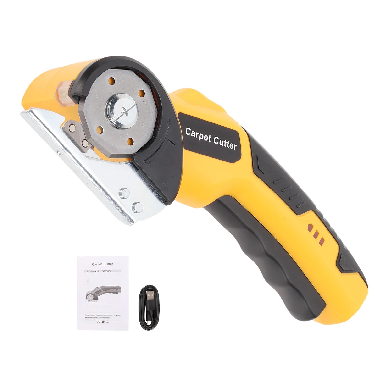 Forbici Elettriche Senza Fili, Taglierina per Cartone Ricaricabile con Luce LED e Blocco di Sicurezza, Potente Utensile da Taglio per Pelle