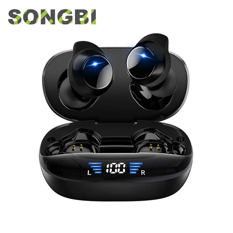 Auricolari Bluetooth T9 TWS Auricolari wireless con cancellazione del rumore Airbud Cuffie vivavoce Cuffie sportive per Apple Android Huawei