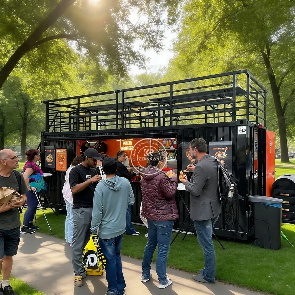 Bar ristorante container di lusso per esterni, chiosco portatile per street food, bar caffè per eventi
