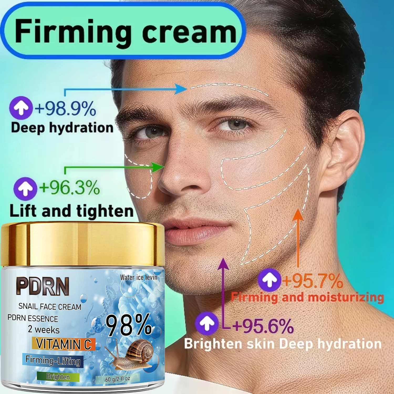 Crema con Retinolo, Acido Ialuronico, Vitamina C e Veleno d'Api, Rassodante Idratante Anti-età Illuminante per la Cura della Pelle, Offerta Speciale