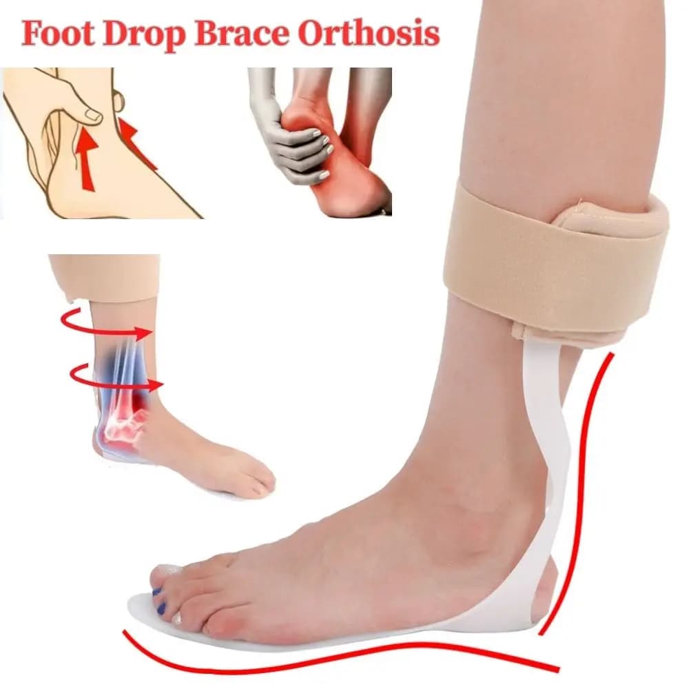 Adjustable Foot Drop Brace Orthosis Ankle Wrap Corrector Splint Brace Relief Pain Feet Ankle Protector Hemiplegia Rehabilitation