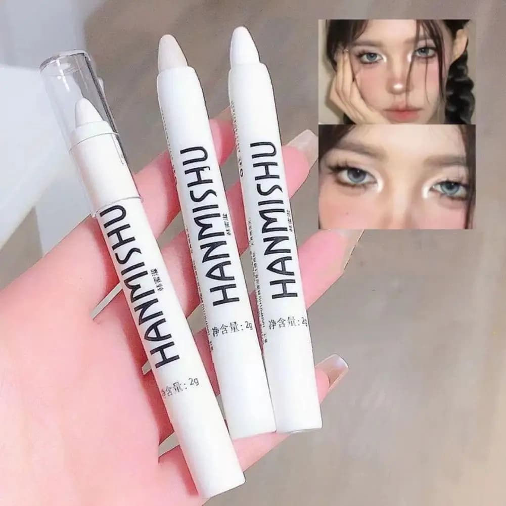 Matita Eyeliner White Opaca, Illuminant, Long Life, Perlescent Effect, for Umbrella and Lighting Eyes, Waterproof