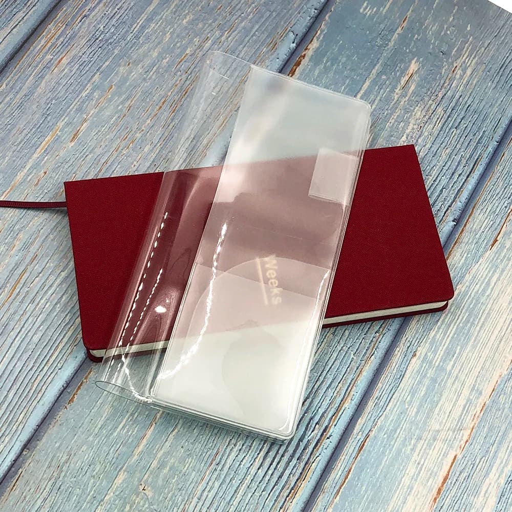 Fromthenon Custodia protettiva in PVC trasparente per HO-BO Weeks Planner Diario Riviste Notebook Bookbinding Case Materiale scolastico