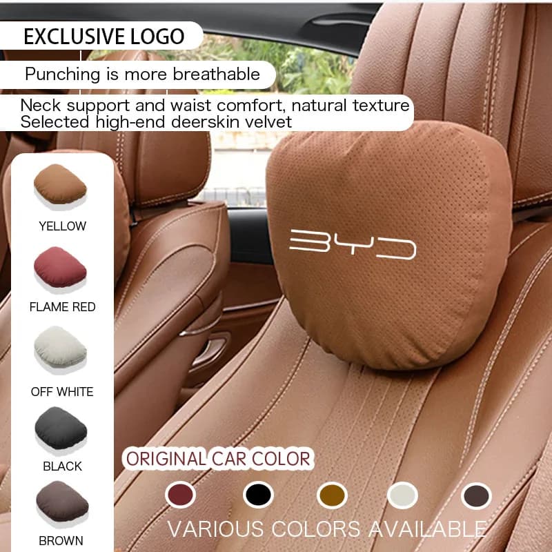 Poggiatesta per auto Supporto lombare Cuscino Cuscino per collo della colonna vertebrale Sedile per BYD Dolphin Atto3 Han Tang Yuan Plus Seagull Song King Accessori