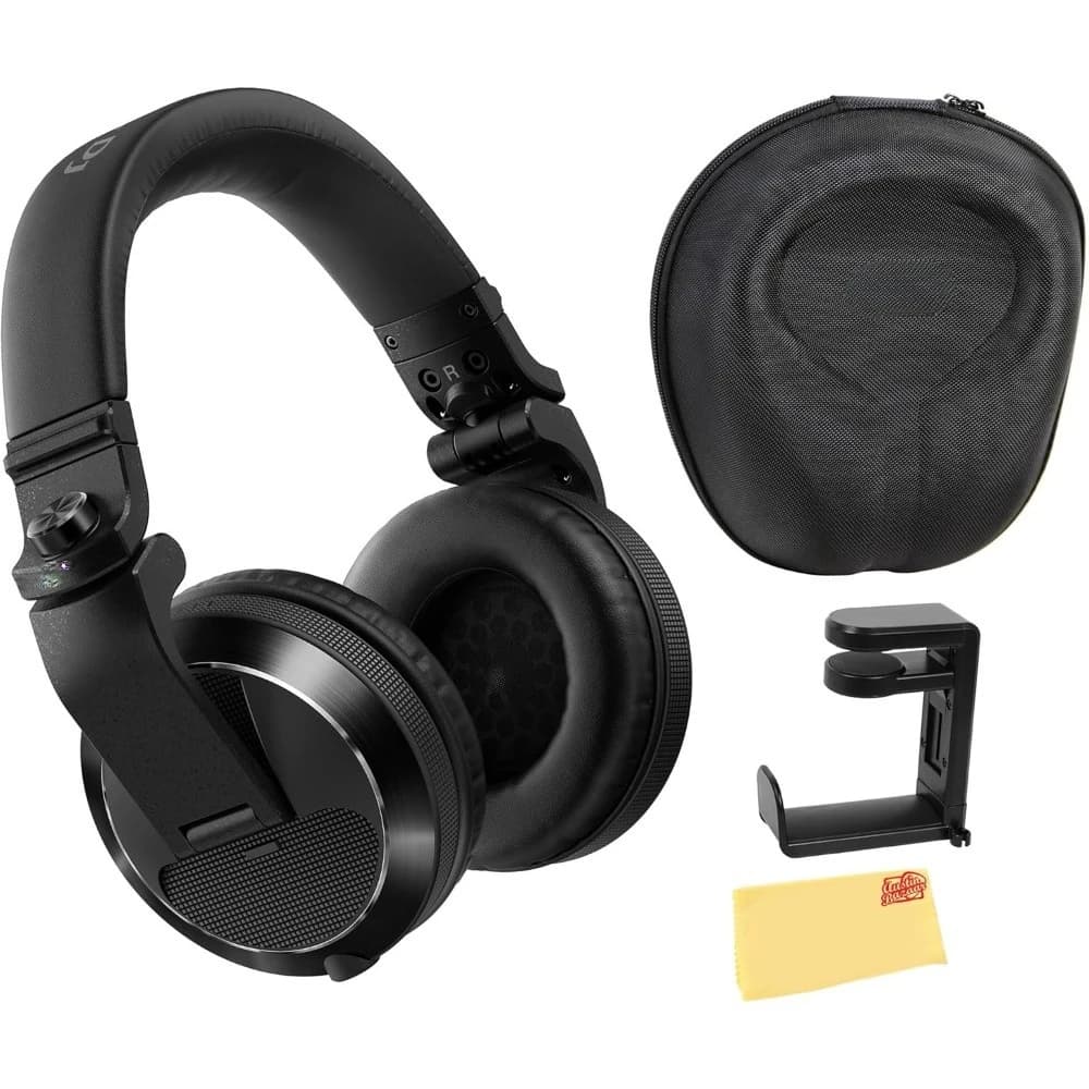 Cuffie Professionali Over-Ear per DJ con Custodia, Supporto e Panno Lucidante - Offerta Imperdibile.