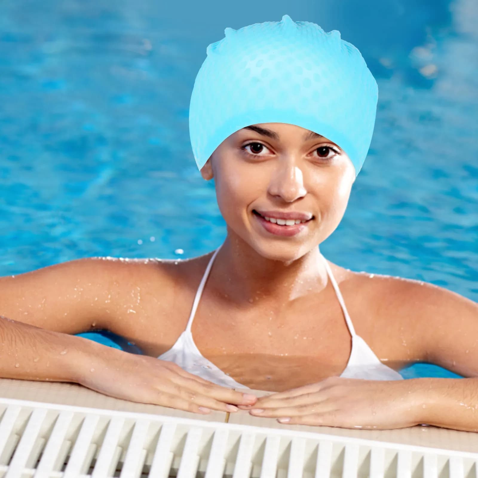 Unisex Silicone Swimwear for Adults, Comfortable and Elastic, Hair Protection, Lightweight, for Swimming