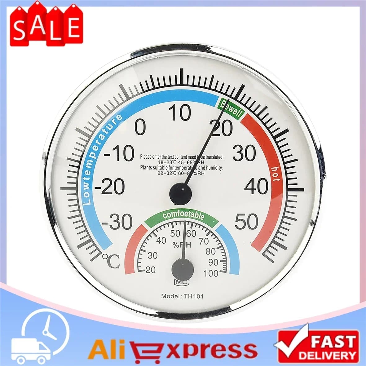Utile Termoigrometro Igrometro climatico Monitor interno Termoigrometro esterno Termometro -30-50 ° 20-100%