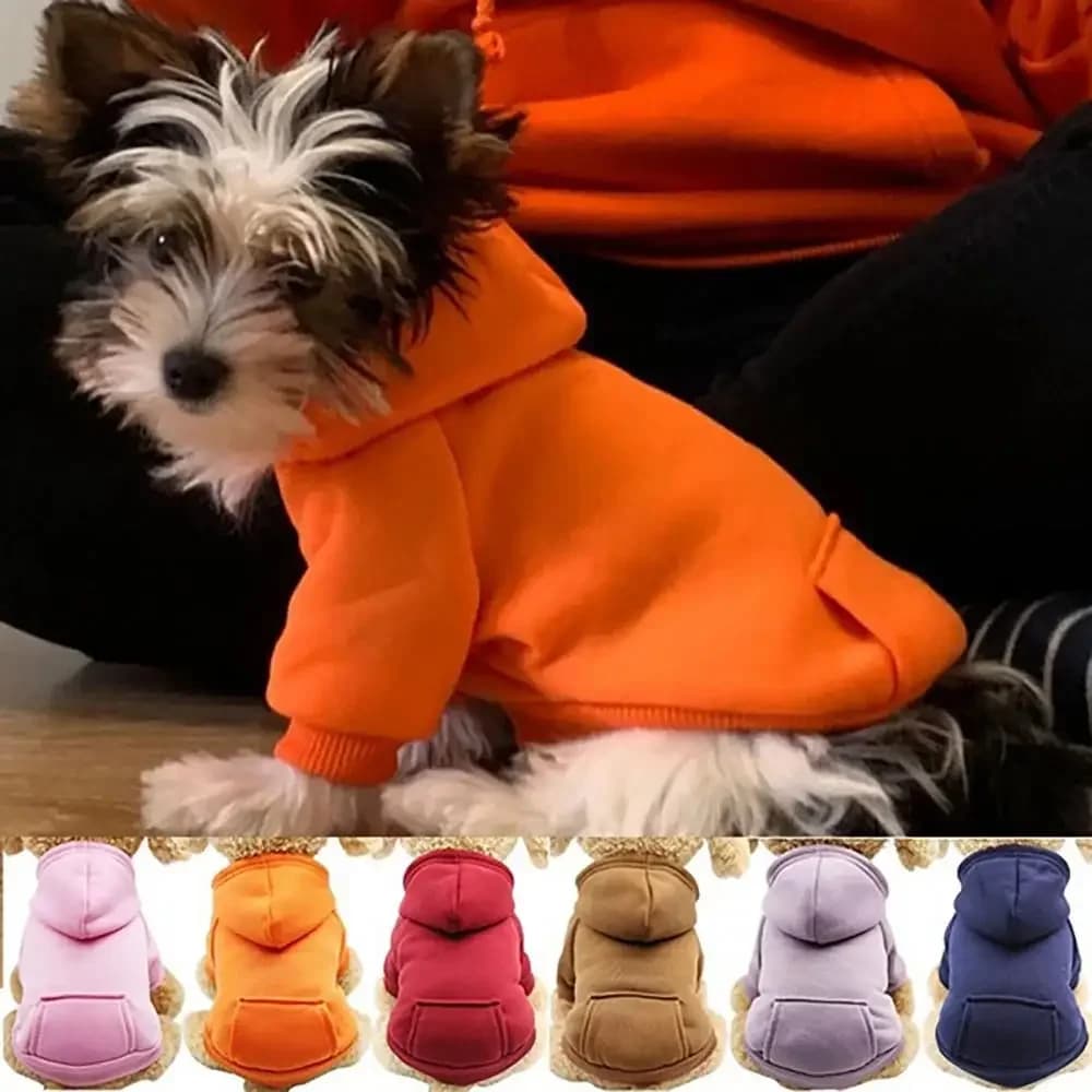 Felpa con cappuccio per cuccioli, autunno inverno, a due zampe, con tasca, vestiti per cani e gatti, felpa con cappuccio per cani, vestiti per cani di piccola taglia