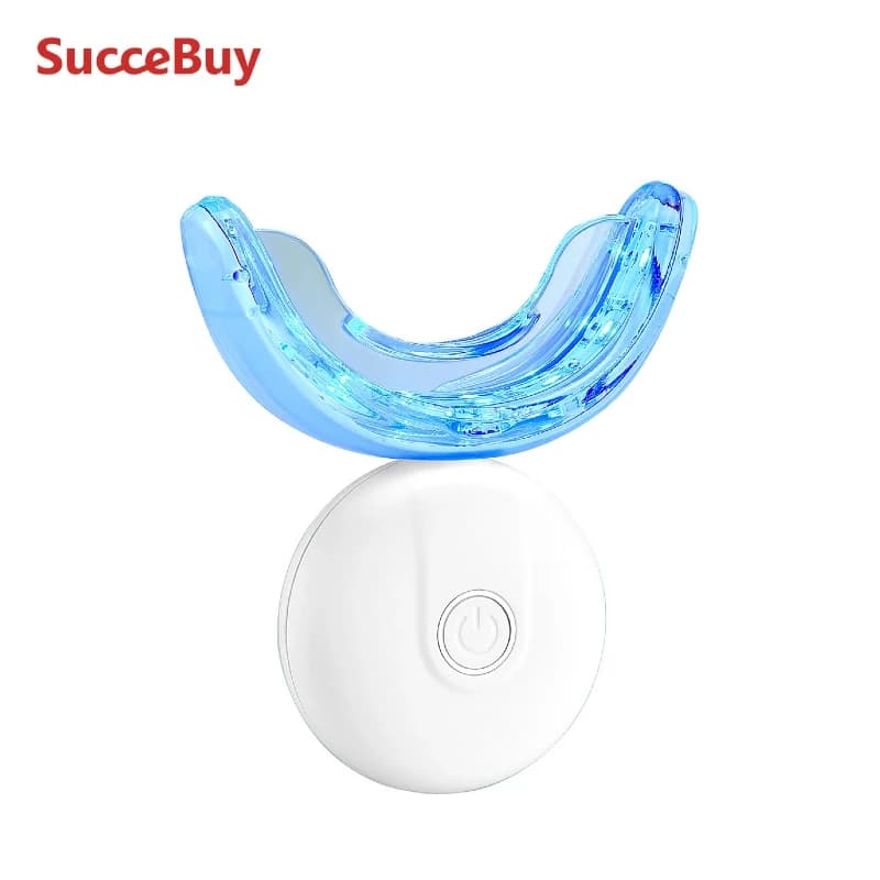 SucceBuy Tooth Whitening Kit with LED Light, 32 LED Lights Accelerators, White Strips, Gel Pens and Syringes, U Shape Tray
