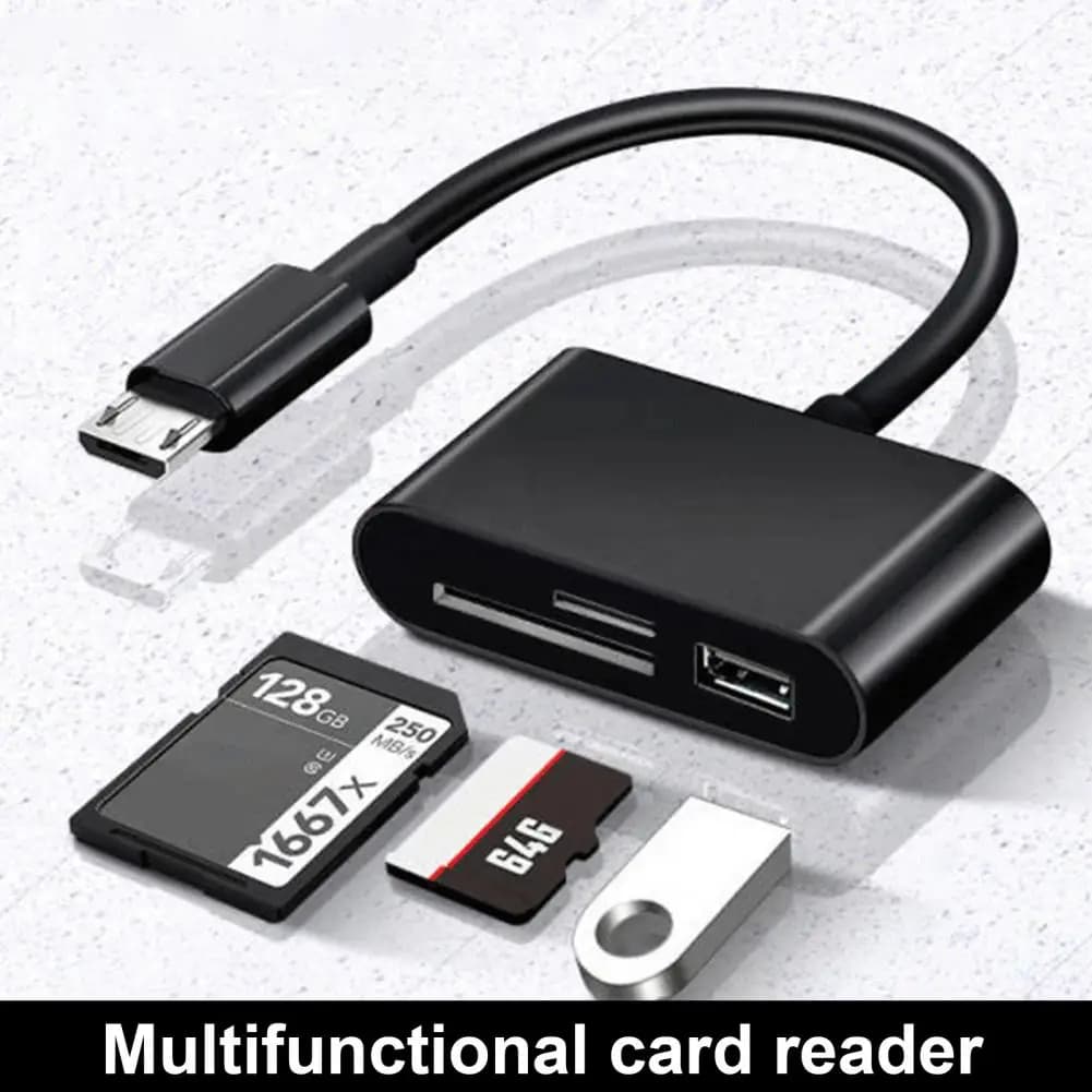 Lettore di schede 3 in 1 All Multi USB 2.0/Type-C U Disk Lettore di schede TF Adattatore OTG per fotocamera del telefono cellulare