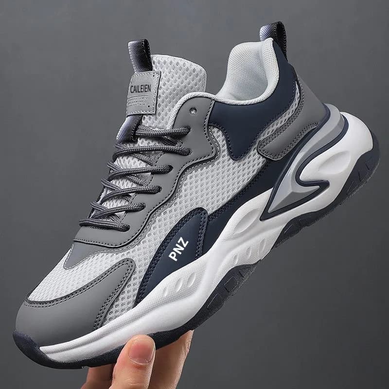 Scarpe da ginnastica estive da uomo traspiranti, con plateau, in mesh, anti-odore, scarpe sportive da tennis, di tendenza, per studenti, antiscivolo, da skateboard