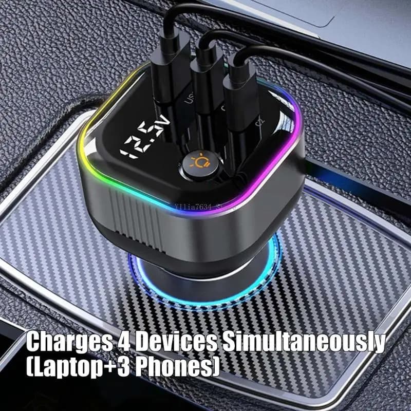 Intelligent Vehicle Car Real Time Display PD65W USB C Cable & 18W USB Port High Compatibility for Car SUVs