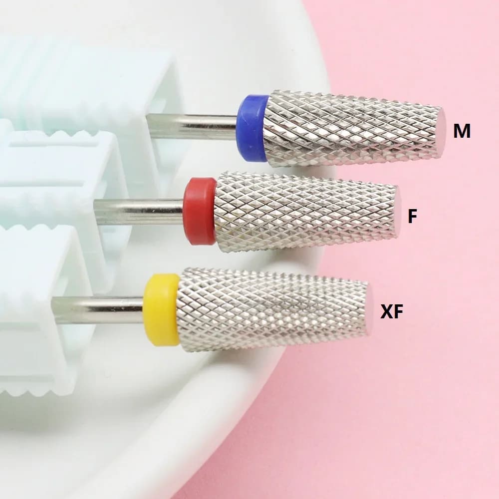 Professional nail drill tip in 1 piece shinny carbide - Efficient gel removal tool, electric drill accessory for manicure