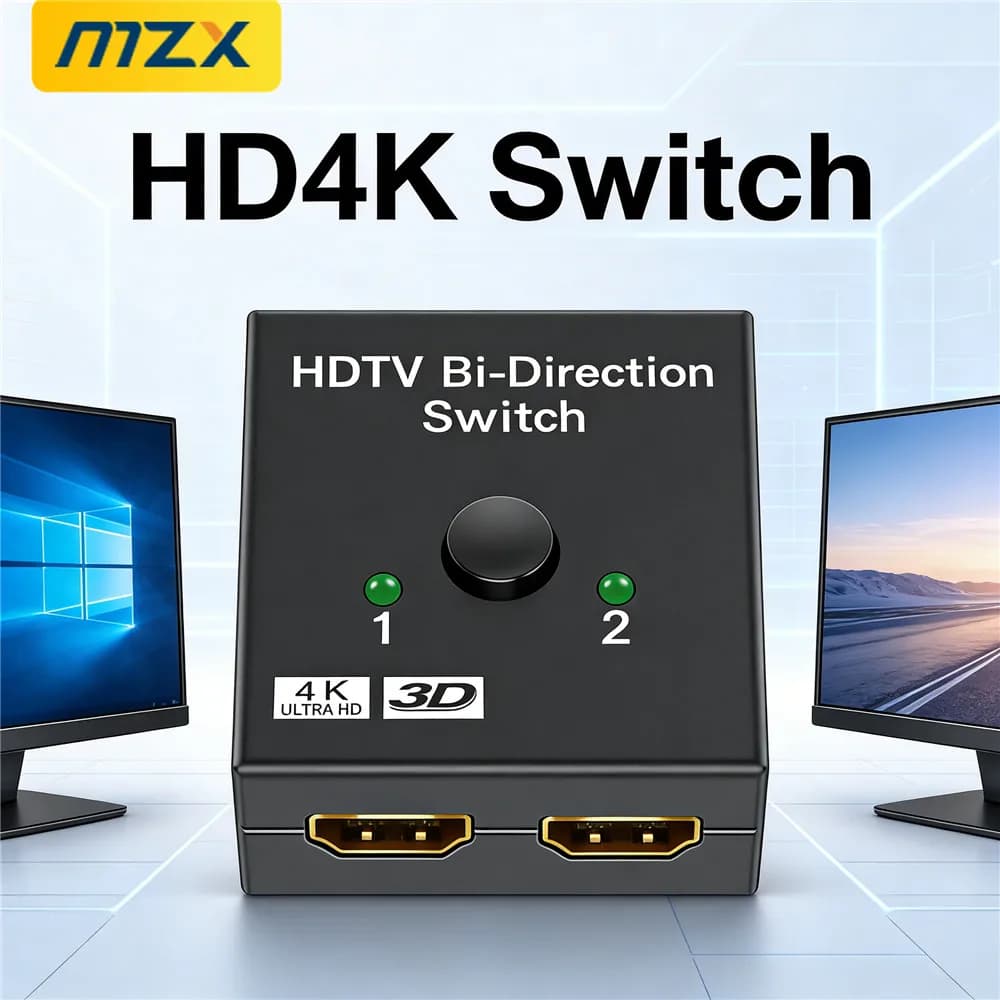 HDMI 4K MZX 2-In-1-Out KVM Bidirectional 1x2 2x1, HDTV Splitter, Computer Converter Adapter, PC, Laptop and Accessories
