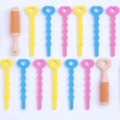 24 Pezzi Bigodini in Spugna per Capelli, Rulli per Capelli da Notte Sicuri, Bastoncini Arricciacapelli Fai-da-te, Strumento Portatile Leggero per Acconciature alla Moda
