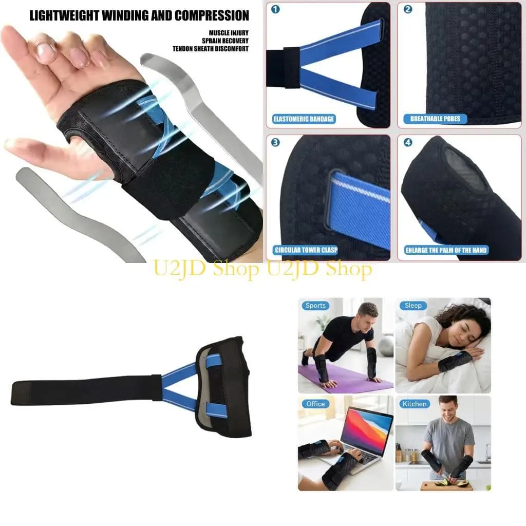 U2JD Adjustable Wrist Support Brace For Sport Fitness Gym Badminton Right Left Hand