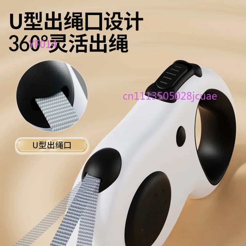 Guinzaglio per cani retrattile automatico transfrontaliero, portatile per passeggiate all'aperto, corda di trazione per animali domestici