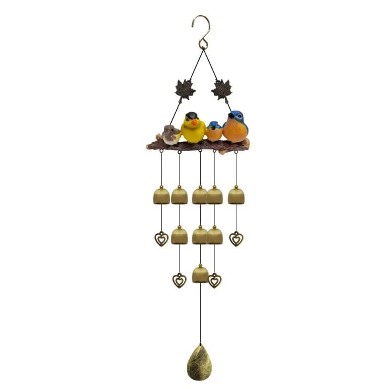 2026 Resin Blue Bird Bell Garden Balcony Outdoor Camping Personalized Metal Wind Chime Garden Decoration Home Supplies