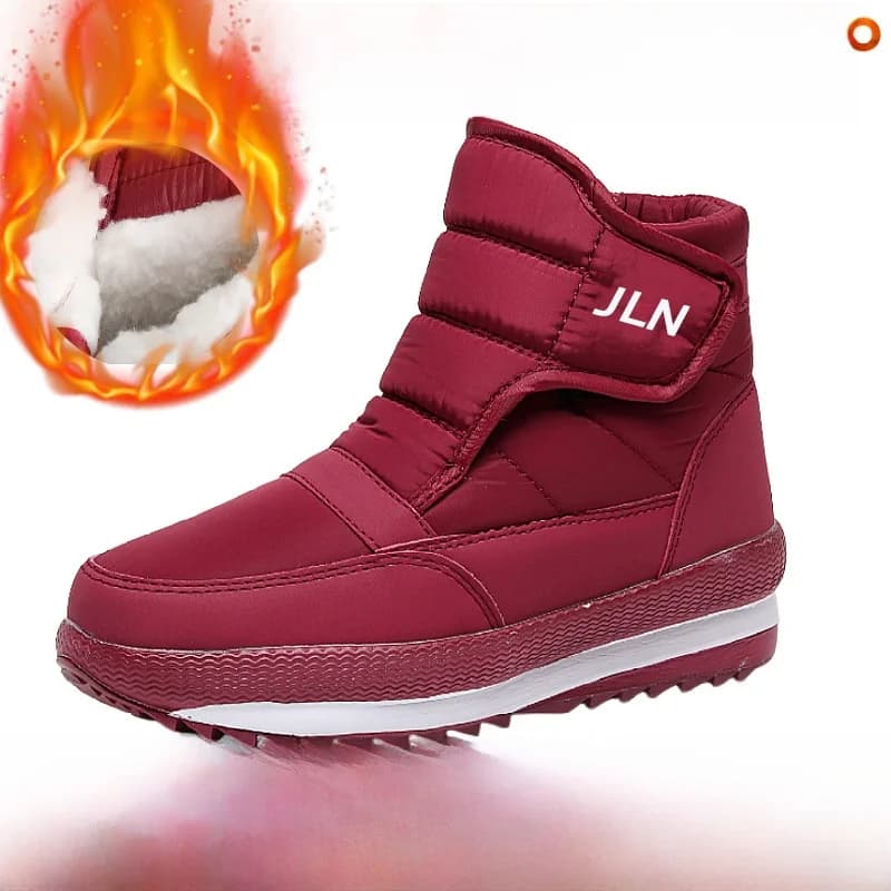 Winter Thickened Waterproof High-Top Snow Boots Women's Fleece-Lined Cotton Shoes Men's Casual Short Tube EVA Material