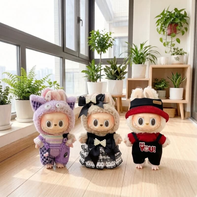 Labubu Doll Clothes Suitable for Labubu V1 V2 V3 Cute Personalized Clothing Doll Overalls Short Skirt Toy Birthday Gift