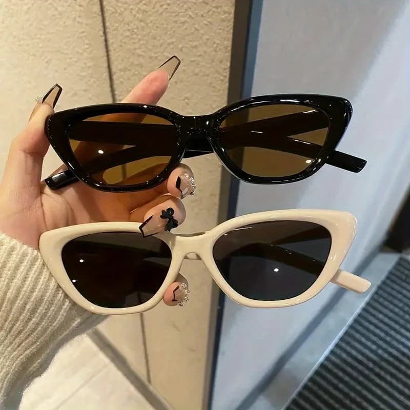 1pc Y2K Cat Eye Fashion Glasses AntiReflective Plastic Frame Star Punk Design for Hiking and Beach Party Club Casual Eyewear Y2K Fashion Lightweight Glasses