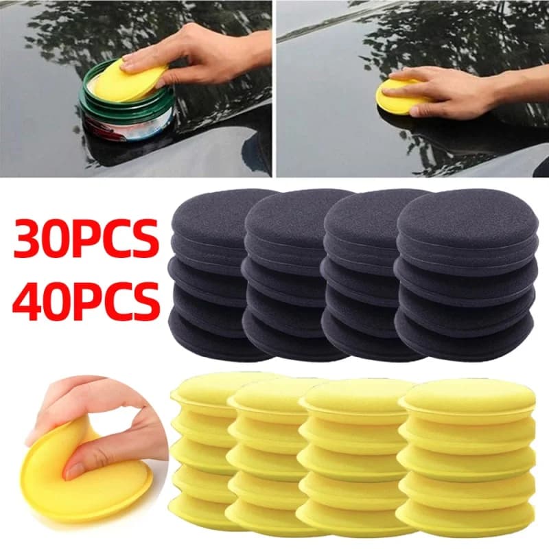 30/40 pz auto rotondo polacco schiuma di cera applicatore pad 10CM spugna pulita rondella strumento di lavaggio