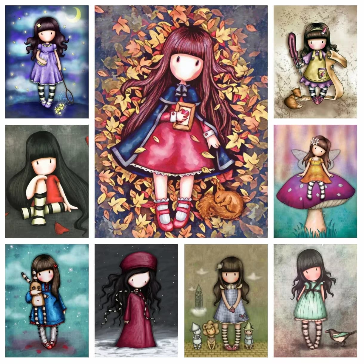 Cartoon Girl Angel Princess Full Diamond Painting Flower Fairy Art Cross Stitch Kits Embroidery Picture Mosaic Craft Home Decor