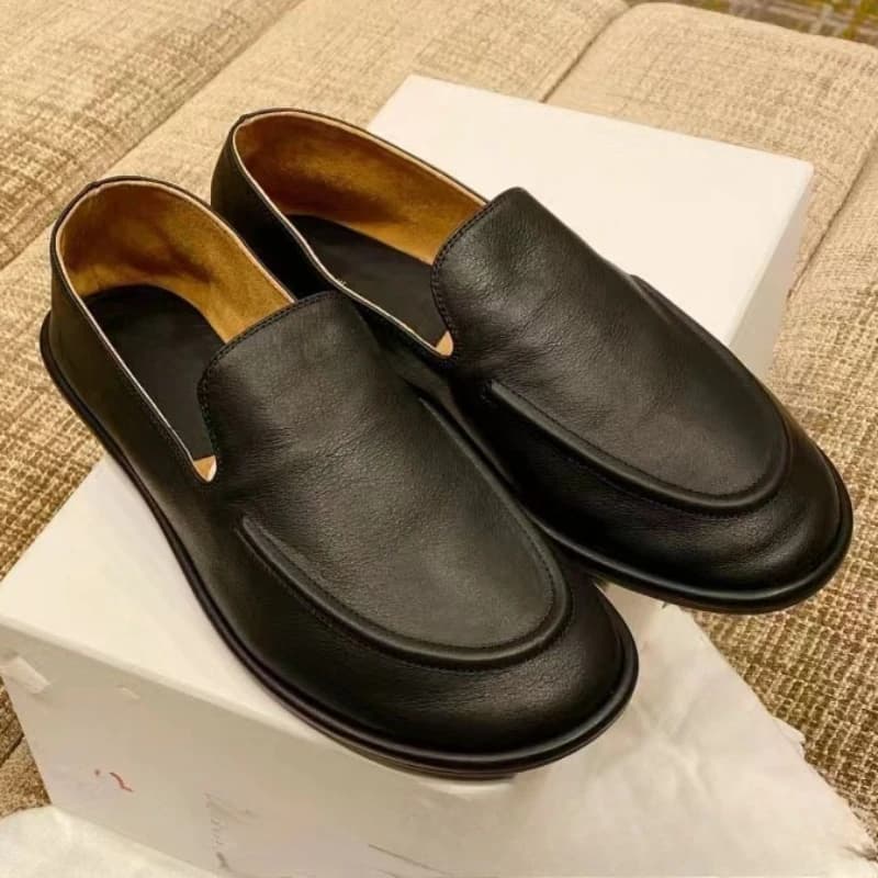 New Women Genuine Leather Loafers Flat Slip-on Shoes Comfortable Cushioned Insole Wide Width Casual Footwear