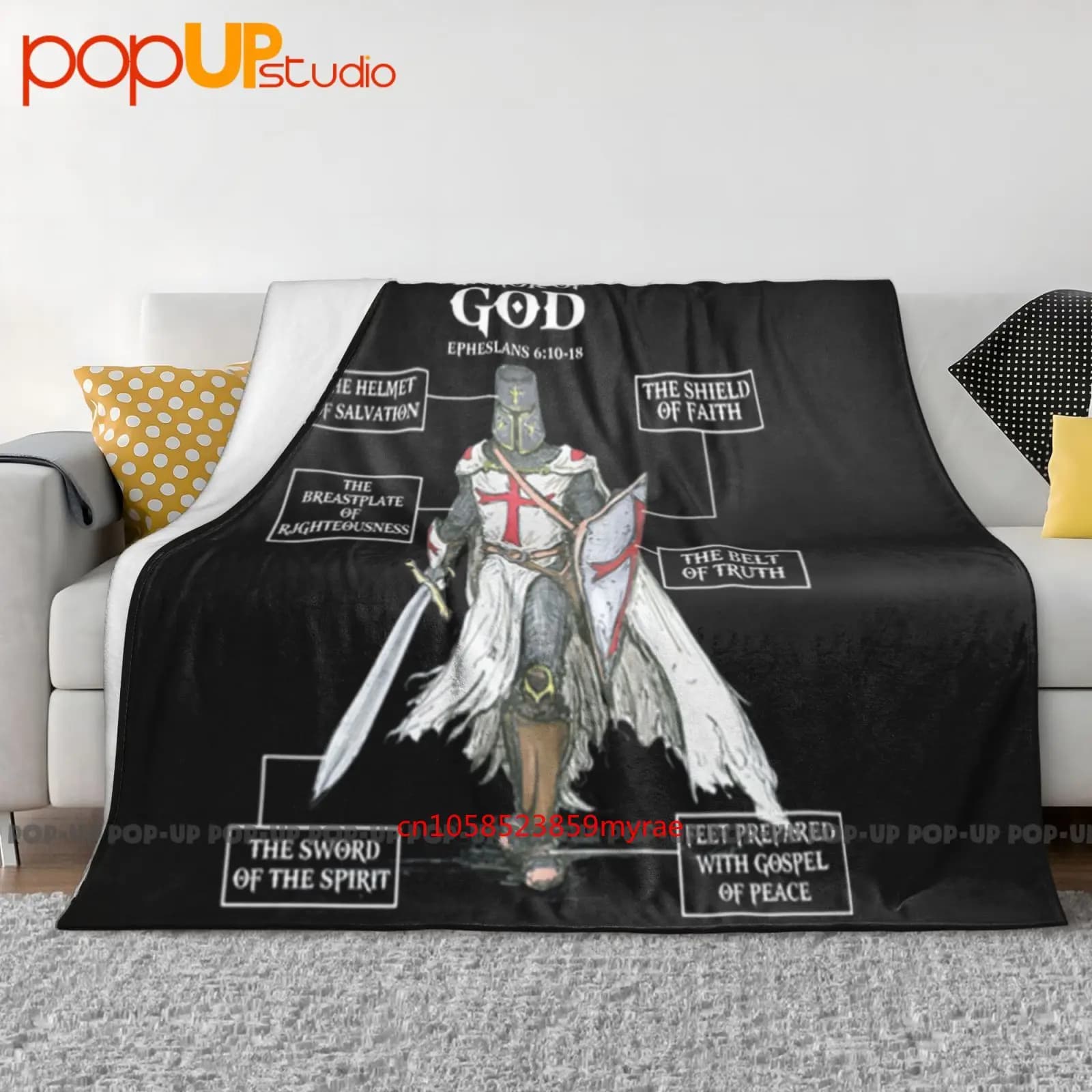 Armor Of God Knight Templar Christian Ultra-Soft Blanket Quilt Winter Sofa Cover Bed Covers
