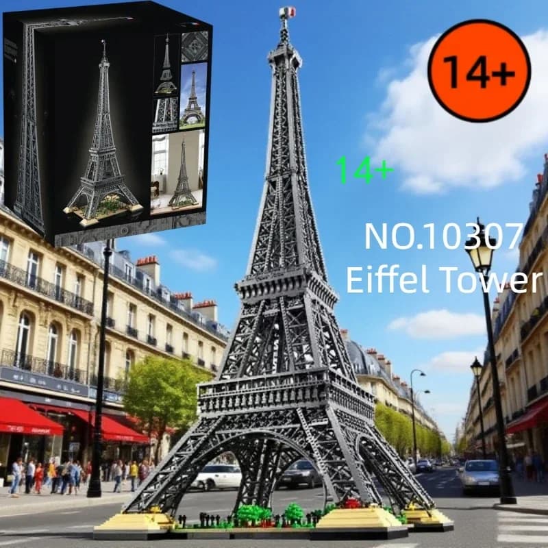 MOC 10001 Pezzi Grandi Blocchi da Costruzione Torre Eiffel, Mattoncini Giocattolo per Bambini, Regalo di Compleanno e Natale, Compatibile con 10307, Disponibile